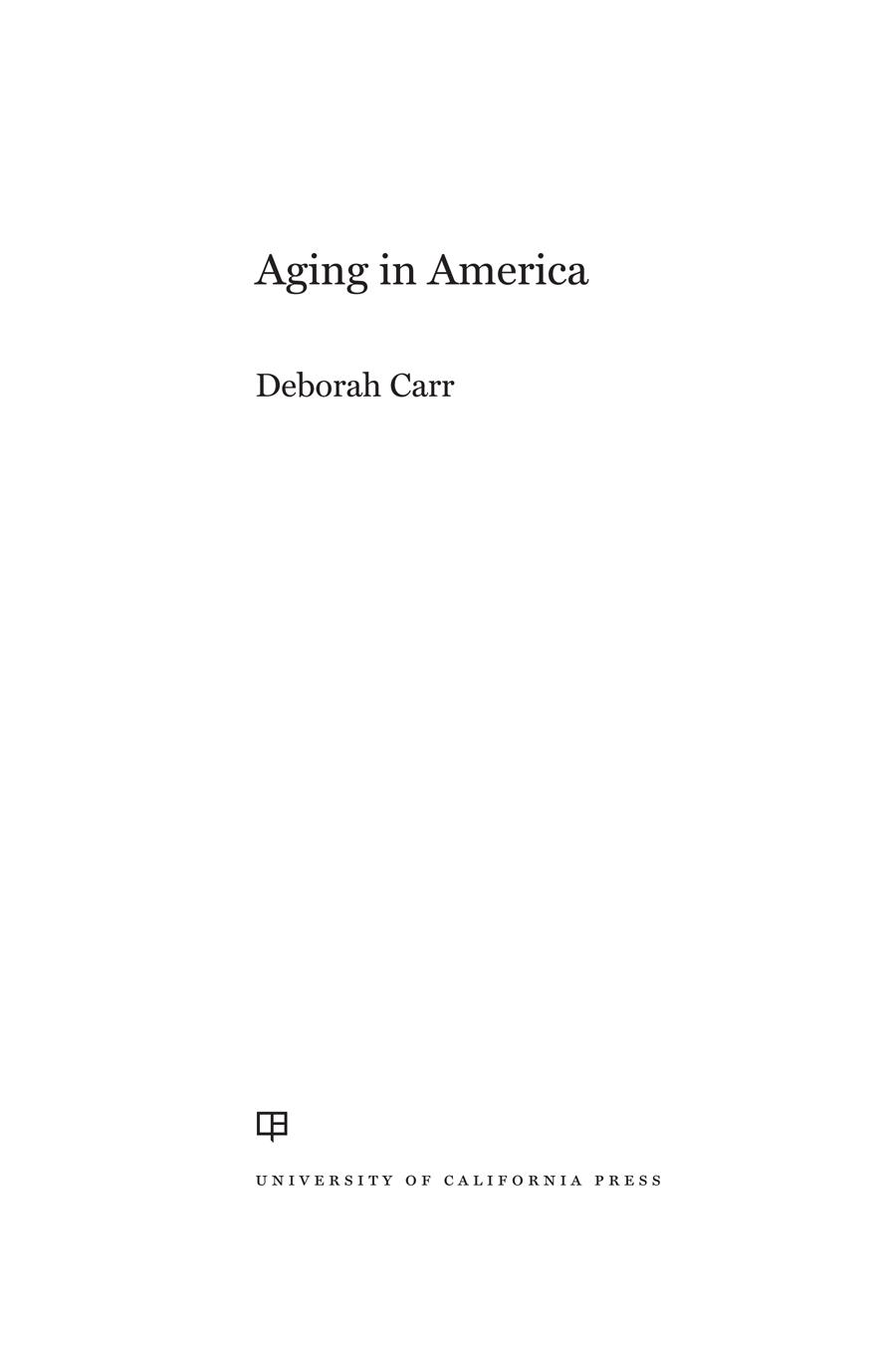 Aging in America