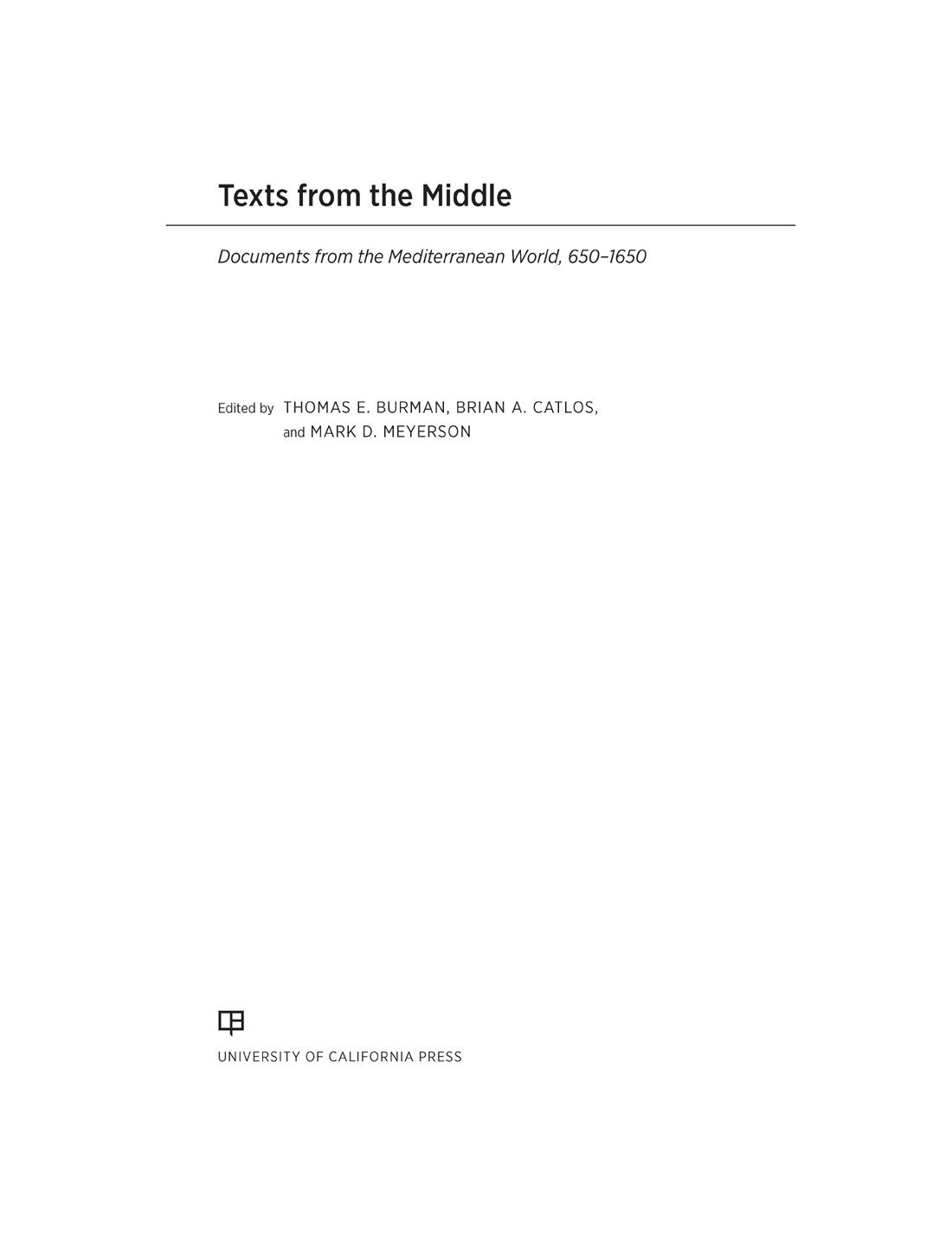 Texts from the Middle