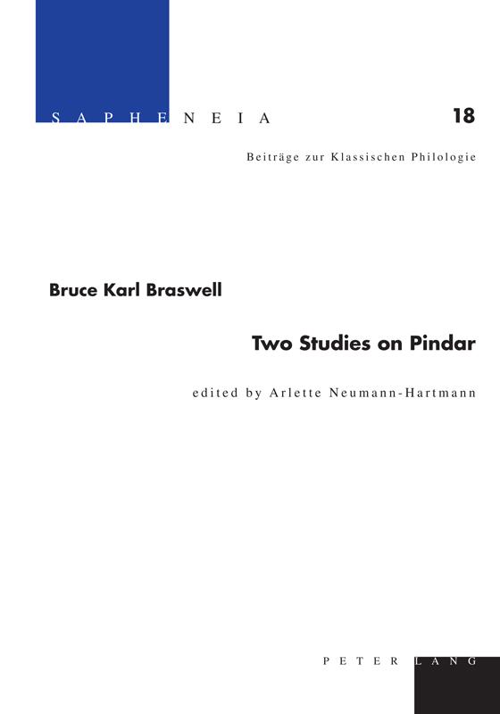 Two Studies on Pindar